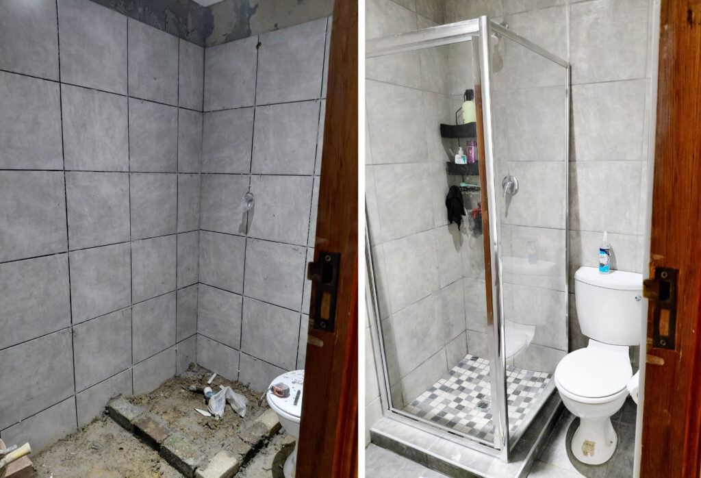 Shower Before and After